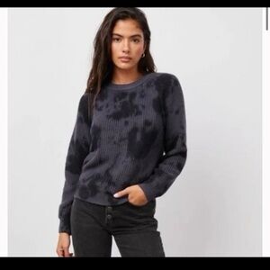 RAILS VENUS in IRON BLACK TIE DYE Sweater Size Medium in cotton/cashmere
